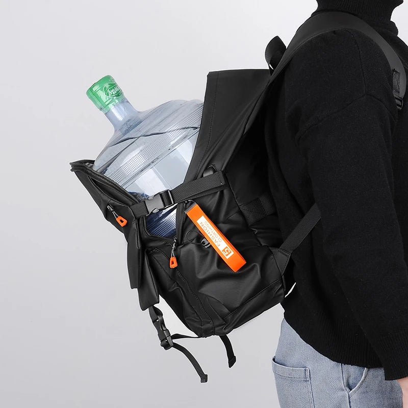 Mochila Masculina Grande Capacidade e Material Impermeável para Viagem e Uso Escolar